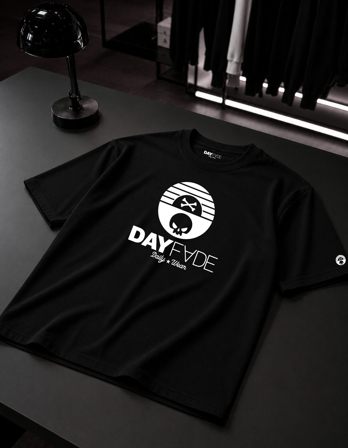 Skull Graphic T-Shirt, Black Streetwear Tee, Unisex Urban Shirt, DAYFADE